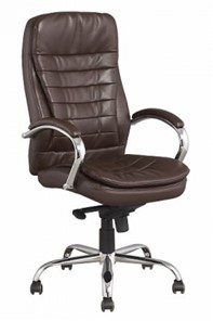 Кресло J 9031-1 экокожа /хром, коричневый в Армавире