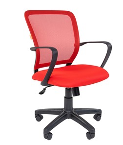Компьютерное кресло CHAIRMAN 698 black TW-69, ткань, цвет красный в Краснодаре