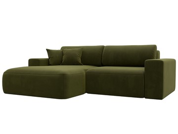 Угловой диван Лига-036 Классик, Зеленый (Микровельвет) в Армавире