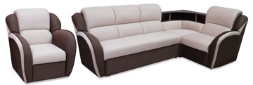 Угловой диван Соня-14 с полкой и креслом в Сочи