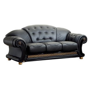 Прямой диван Versace (3-х местный) black в Краснодаре