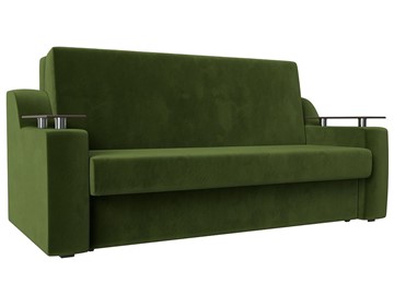 Прямой диван Сенатор Аккордеон 160, Зеленый (Микровельвет) в Краснодаре