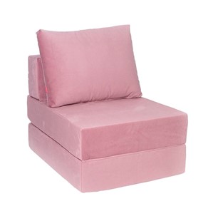 Бескаркасное кресло-кровать КлассМебель Окта, велюр пыльная роза в Краснодаре
