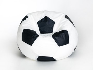 Кресло-мешок Мяч малый, бело-черный в Сочи