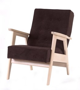 Кресло Ретро (беленый дуб / RS 32 - коричневый) в Краснодаре