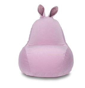 Кресло-игрушка Зайка (короткие уши), розовый в Сочи