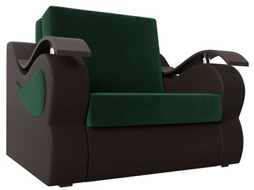 Кресло-кровать Меркурий (60), Зеленый\Коричневый (Велюр\Экокожа) в Краснодаре