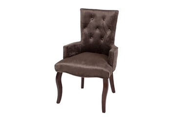 Кресло Виктория (коричневый бархат/темный тон) в Сочи