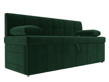 Раскладной кухонный диван Лео, Зеленый (Велюр) в Сочи