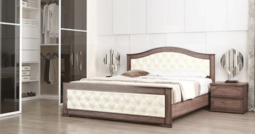 Спальная кровать СВ-Стиль Стиль 3, 160х200, кожзам, с основанием в Сочи