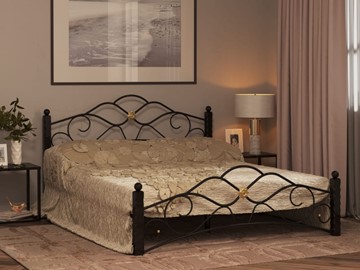 Кровать 2-спальная Гарда 3, 160х200, черная в Сочи