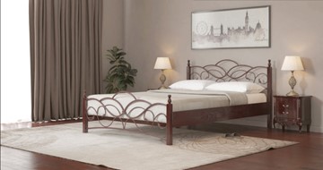 Кровать полутороспальная СВ-Стиль Марго 140*200 с основанием в Армавире