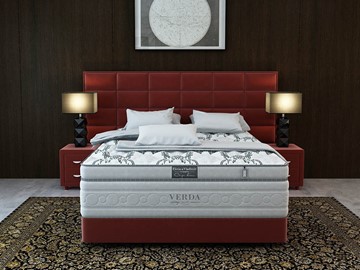Спальная кровать Chocolate/Podium M 160х200, Микровелюр (Manhattan Гранатовый) в Армавире
