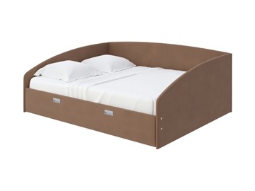 Спальная кровать Bono 160х200, Велюр (Forest 514 Светло-коричневый) в Краснодаре