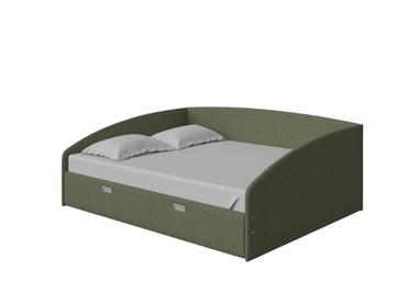 Кровать 2-спальная Bono 160х200, Искусственная шерсть (Лама Авокадо) в Краснодаре