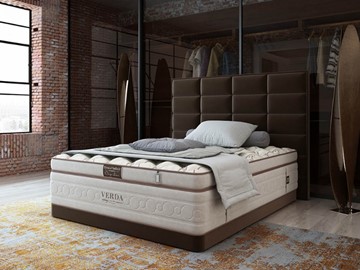 Кровать в спальню Chocolate Compact/Basement 180х200, Микровелюр (Manhattan Лесной каштан) в Сочи