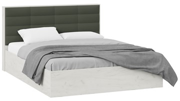 Спальная кровать с подъемным механизмом Агата тип 1 (Дуб крафт белый, Велюр Серый) в Краснодаре
