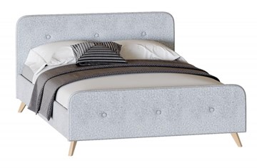 Двуспальная кровать Сиерра 1600 (с подъемным механизмом и коробом) Аура серый в Краснодаре