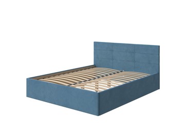 Кровать спальная Vector Plus 160х200, Велюр (Monopoly Прованский синий (792)) в Сочи