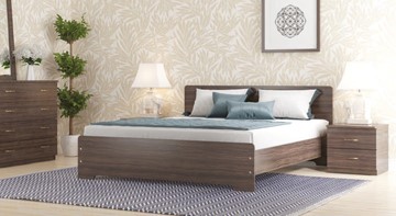Спальная кровать СВ-Стиль Золушка, 140х200 с основанием, венге в Сочи