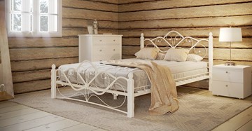 Полутороспальная кровать Венера 1, 1400, белый/белый в Армавире