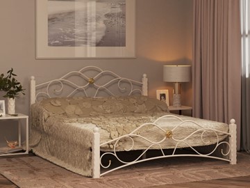 Двуспальная кровать Гарда 3, 160х200, белая в Новороссийске