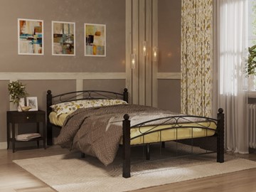 Спальная кровать Гарда 15, 140х200, черная в Сочи