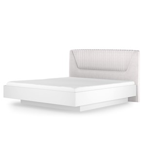 Кровать с механизмом 1.5-спальная Кураж Марсель-11 (Белый, ткань Catania white) 1400 в Армавире