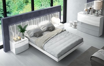 Кровать 1.5-спальная 606 VANESSA со светодиодной подсветкой (160х200) в Армавире