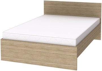 Кровать полутороспальная K14 с основанием, цвет Дуб Сонома в Краснодаре