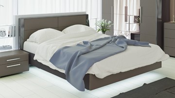 Кровать 2-спальная Наоми 1600, цвет Фон серый, Джут СМ-208.01.01 в Армавире