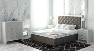 Кровать Сарма Манхэттен 180х200 (с основанием), с высотой спинки - 140 см в Краснодаре