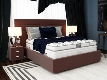 Спальная кровать Modern/Island M 180х200, Флок (Велсофт Спелая слива) в Армавире