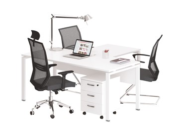 Набор мебели в офис А4 (металлокаркас UNO) белый премиум / металлокаркас белый в Краснодаре