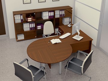 Комплект офисной мебели Комфорт №2 (французский орех) в Краснодаре