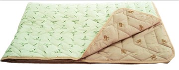 Одеяло «Зима-Лето», ткань: тик, материалы: бамбук/верблюжья шерсть в Армавире