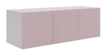 Трехдверная антресоль Зефир 119.01 (белое дерево/пудра розовая (эмаль)) в Армавире
