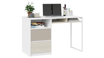 Письменный стол Сканди СМ-386.15.02-20 (Дуб Гарден, Белая, Глиняный серый) в Сочи