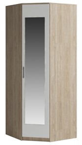 Распашной угловой шкаф Genesis Светлана, с зеркалом, белый/дуб сонома в Армавире