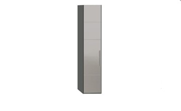 Шкаф распашной Наоми с зеркальной дверью левый, цвет Фон серый, Джут СМ-208.07.02 L в Краснодаре