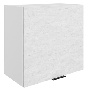 Кухонный навесной шкаф Стоун L600 Н566 (1 дв. гл.) (белый/белая скала) в Краснодаре