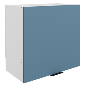 Настенный шкаф Стоун L600 Н566 (1 дв. гл.) (белый/изумруд софттач) в Сочи