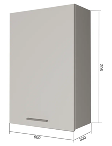 Кухонный шкаф В9 60, Сатин/Антрацит в Сочи