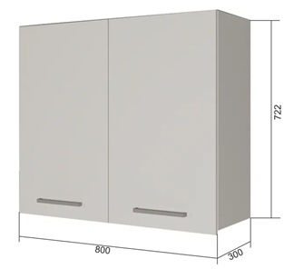 Навесной шкаф ВС7 80, Сатин/Антрацит в Сочи