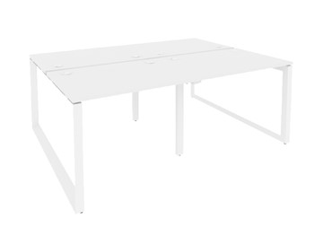 Офисный стол на металлокаркасе O.MO-D.RS-4.1.8, Белый/Белый бриллиант в Краснодаре