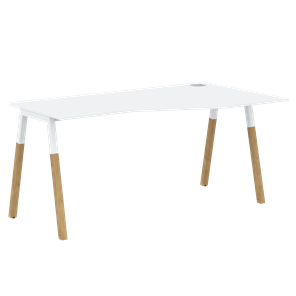 Письменный стол правый FORTA Белый-Белый-Бук  FCT 1567  (R) (1580х900(670)х733) в Армавире