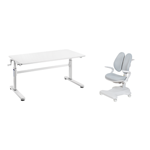 Комплект парта + кресло Imparare Grey + Estate Grey + чехол для кресла в подарок в Армавире