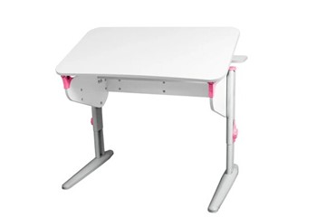 Растущий стол 5/100 (СУТ.46) + Polka_z 5/500 (2 шт) Рамух белый/серый/розовый в Сочи