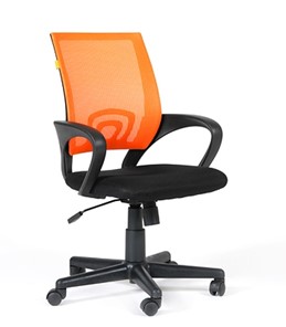 Кресло офисное CHAIRMAN 696 black Сетчатый акрил DW66 оранжевый в Армавире