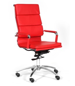Офисное кресло CHAIRMAN 750 экокожа красная в Армавире